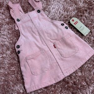 Levi's Kids Pink Corduroy Overalls